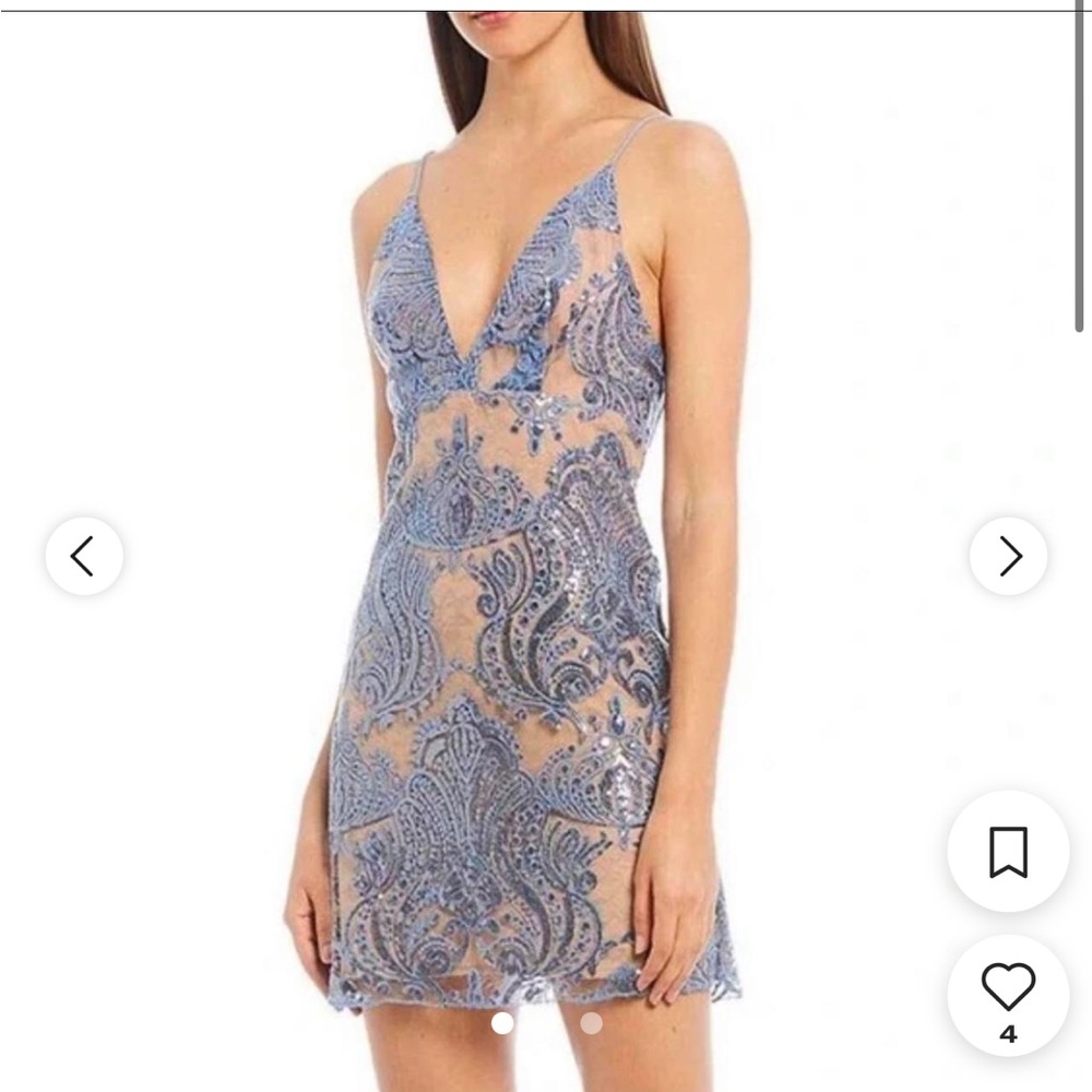 Free People Blue Lace Dress